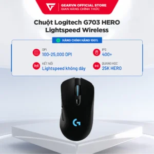 Chuột Logitech G703 HERO 25K DPI Lightspeed Wireless BH 24 tháng