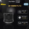 VILTROX AF 15mm F1.7 APS-C For Nikon Z-Mount - HÀNG CHÍNH HÃNG