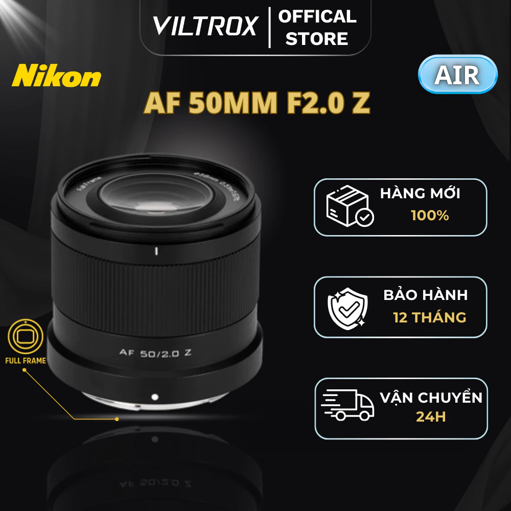 VILTROX AF 50mm F2.0 Full-Frame For Nikon Z-Mount - HÀNG CHÍNH HÃNG