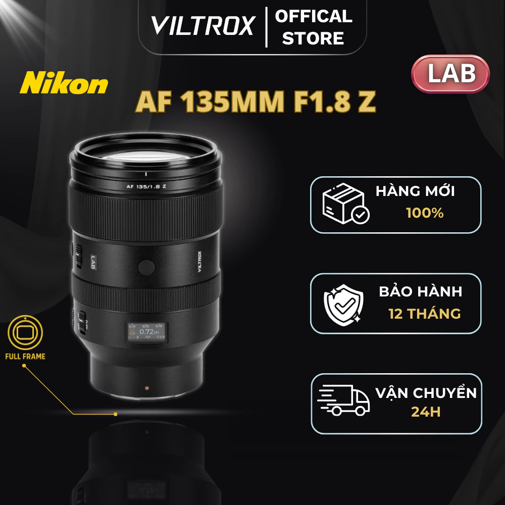 VILTROX AF 135mm F1.8 LAB Full-Frame For Nikon Z-Mount - HÀNG CHÍNH HÃNG