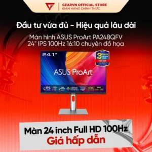 Màn Hình ASUS ProArt PA248QFV 24 inch IPS 100Hz | 16:10 WUXGA | Siêu Chuẩn màu Chuyên Đồ Họa BH 36 Tháng
