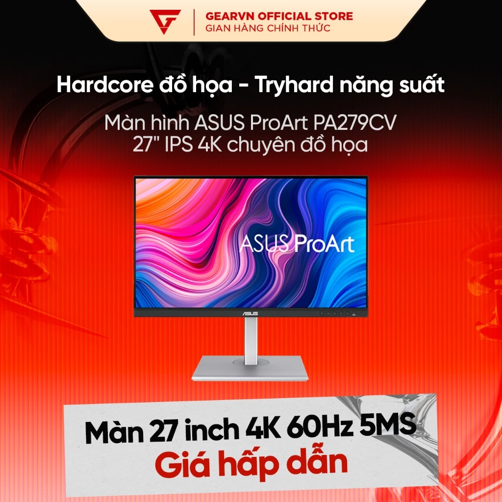 Màn hình ASUS ProArt PA279CV 27 inch IPS 4K siêu chuẩn màu chuyên đồ họa BH 36 tháng