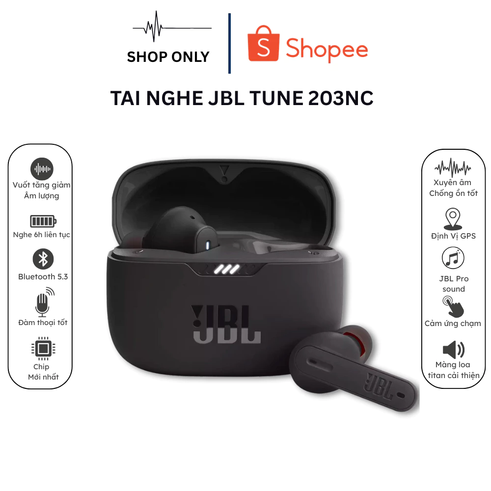 Tai Nghe Bluetooth JBL Tune 230NC - Bass Siêu Căng - Chống Ồn ANC - Cảm Ứng Chạm - Pin 40H - BH 24T