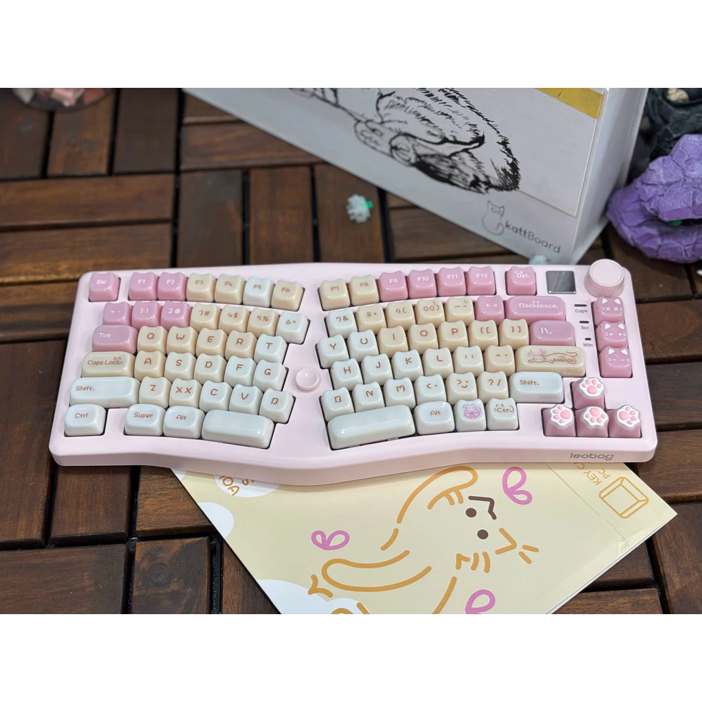 Bàn phím cơ AULA LEOBOG A75 Alice: 3 Mode, Mod Sẵn, Full RGB