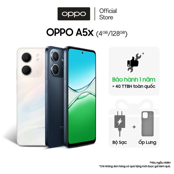 Điện thoại OPPO A5x 4GB/128GB có NFC, nhân bản ứng dụng - Hàng chính hãng