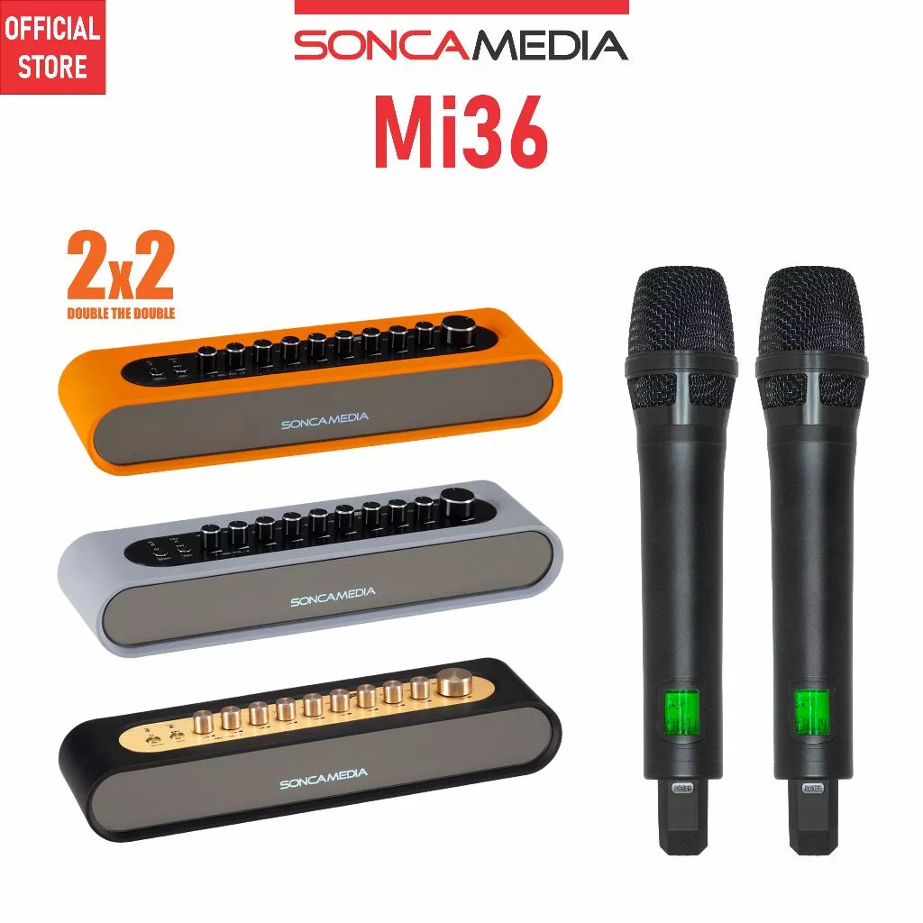 ACNOS Mi36 Vang số chỉnh cơ tích hợp bluetooth & Micro không dây - SONCAMEDIA Mi36