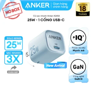[NO BOX] Củ Sạc Nhanh ANKER 20W/25W/30W/45W | 01 cổng USB-C | Sạc nhanh Power IQ