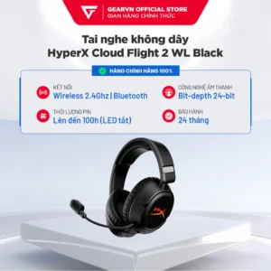 Tai nghe Gaming không dây HyperX Cloud Flight 2 Wireless Black BH 24 tháng