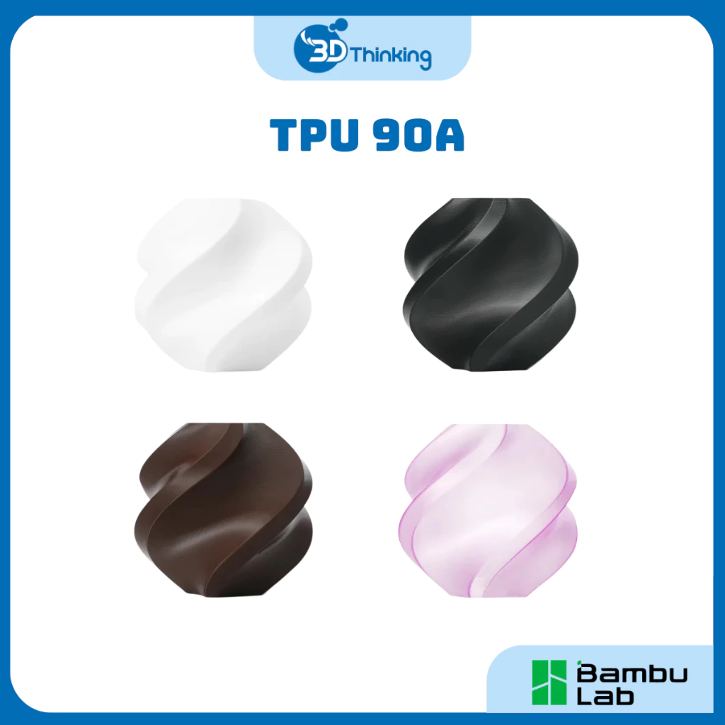Nhựa In 3D FDM Bambu Lab TPU 85A, 90A (Mềm Dẻo, Hấp Thụ Lực)