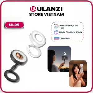 Ulanzi ML05 – Đèn LED Fill Light Từ Tính Mini 360°, 2500K-9000K, Pin 600mAh