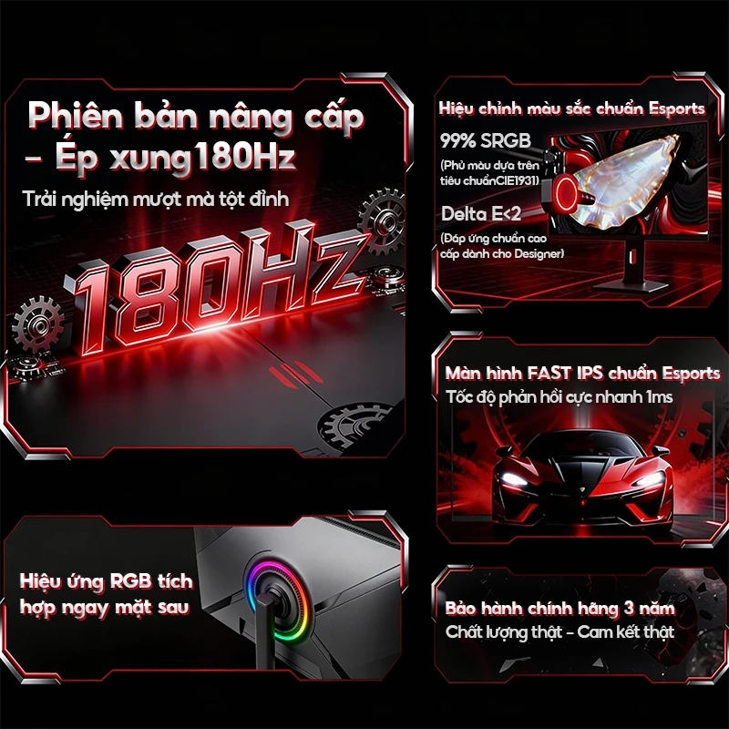 Màn Hình EXPOSE 27 Inch 2K 180Hz: Chân Đế Xoay Dọc, Giá Rẻ Vô Đối - Image 2