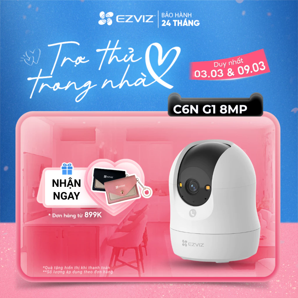Camera Wifi EZVIZ C6N G1 8MP 4K - Bản Nâng Cấp Thông Minh 2024