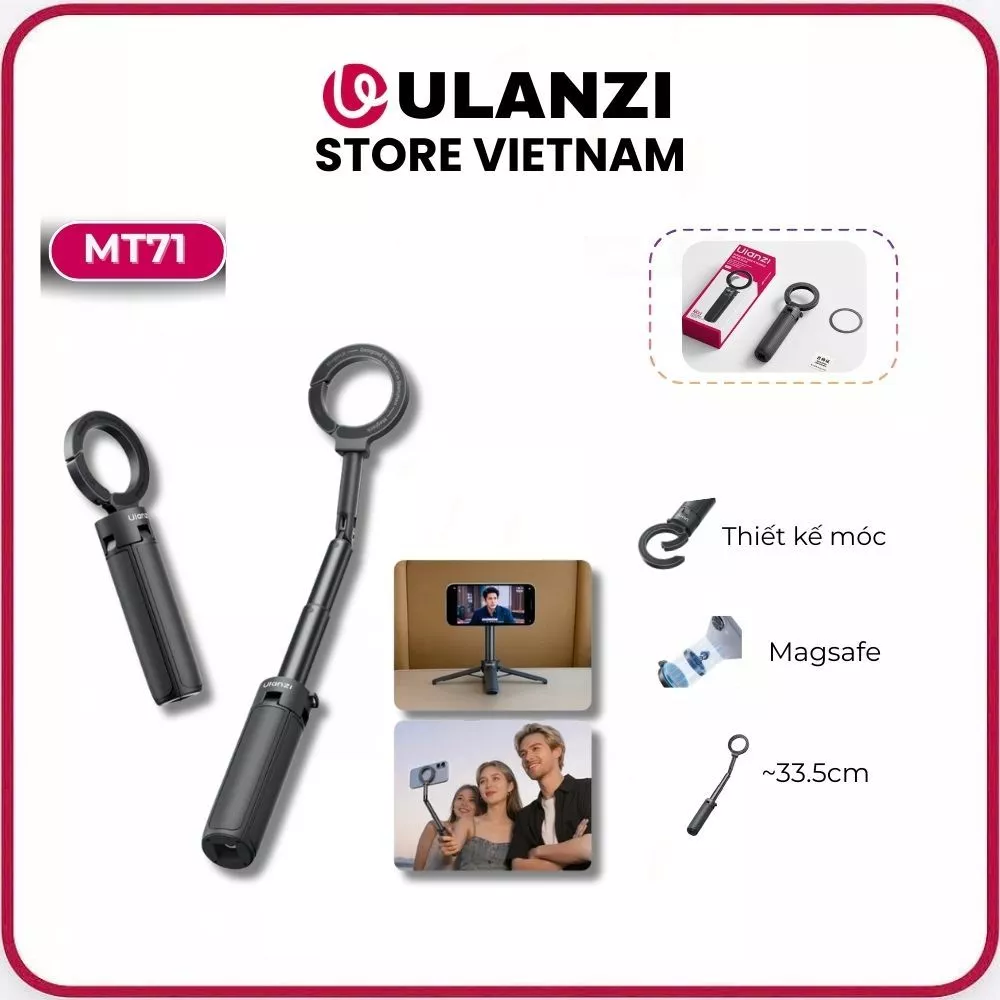 ULANZI MT71 - Gậy Selfie Nam Châm MagSafe – Mini Tripod Quay Video, Livestream, Du Lịch