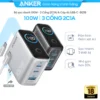 Bộ sạc nhanh Anker 100W Smart Display | 3 cổng 2C1A | Công nghệ GaN | Dành cho Laptop, iPhone - B121B