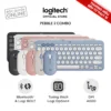 Hannah x Logitech - Pebble 2 Combo, Bàn phím Bluetooth Logitech K380s và chuột Logitech M350s - Yên tĩnh, Easy-Switch