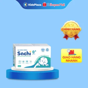 Gạc vệ sinh răng miệng cho bé Sachi 0M+ (Hộp 30 gói)