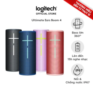 [Võ Hà Linh x Logitech]-Loa Bluetooth di động Logitech Ultimate Ears Boom 4 - Bass lớn 360o, Kháng nước, Phạm vi 45m