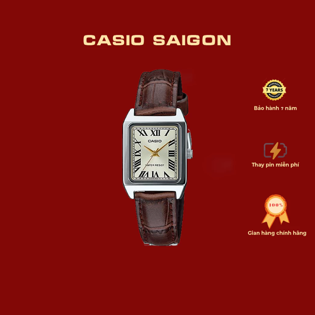 (Chính Hãng) Đồng Hồ Casio Nữ Vintage LTP-V007L-9BU Size 22mm - Bảo Hành 7 Năm