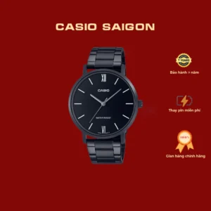 (Chính Hãng) Đồng Hồ Nam Casio MTP-VT01B-1B Dây Kim Loại Đen Size 40mm - Bảo Hành 7 Năm