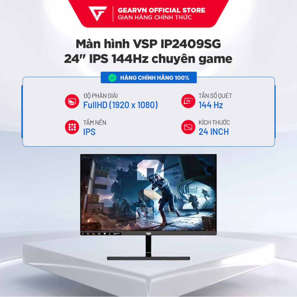 Màn hình VSP IP2409SG 24 inch IPS 144Hz chuyên game - Màn hình giá rẻ - Bảo hành 36 tháng chính hãng