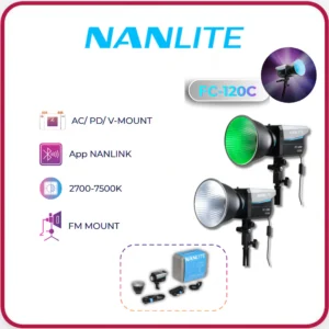 NANLITE FC-120C - Đèn LED RGB, Nhiệt độ màu 2700-7500K, 15 Hiệu Ứng Ánh Sáng - Hàng Chính Hãng