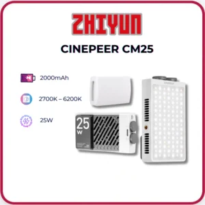 ZHIYUN CINEPEER CM25 - Đèn Trợ Sáng 2 Màu Trắng & Vàng, Công Suất 25W - Hàng Chính Hãng