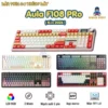 Bàn Phím Cơ Không Dây AULA F108 pro - 3 mode - Mạch Xuôi - Màn hình TFT - LED RGB - Có App - Núm xoay