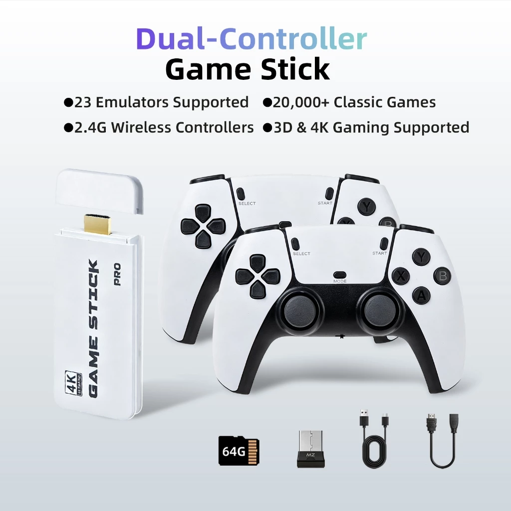 Máy Chơi Game Cổ Điển GOOJODOQ Cắm Là Chơi, 20.000+ Game, Hỗ Trợ 4K, Chơi Đôi Cực Vui