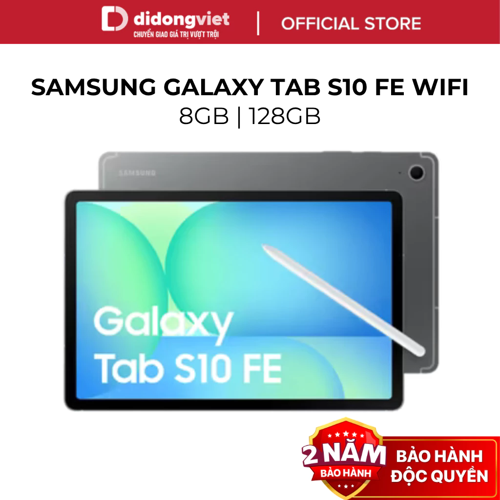 Máy Tính Bảng Samsung Galaxy Tab S10 FE Wifi 8GB | 128GB - 10,9" 90Hz, AI trợ lý - Hàng Chính Hãng