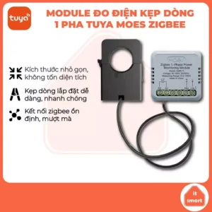 Module đo điện Tuya Moes zigbee, cảm biến kẹp dòng, công tơ điện thông minh