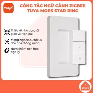 Công tắc ngữ cảnh Tuya Moes Star Ring zigbee, 9 chức năng, nam châm tích hợp