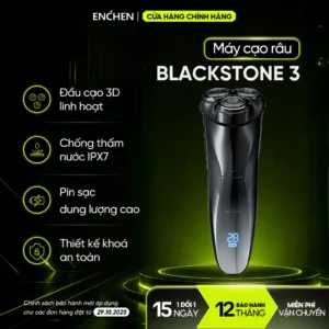 Máy cạo râu Enchen Blackstone 3, máy cạo râu chống nước IPX7, pin sạc, lưỡi dao nổi 3D - BH 12 tháng