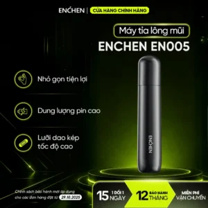 Máy tỉa lông mũi Enchen EN005 tốc độ cao 7000 vòng nhỏ gọn dùng pin AA, an toàn sử dụng - BH 3 tháng