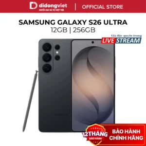 (KOL) Điện thoại Samsung Galaxy S26 Ultra, 12GB/256GB - Camera 200MP, Hiệu Năng Mạnh Mẽ - Hàng Chính Hãng