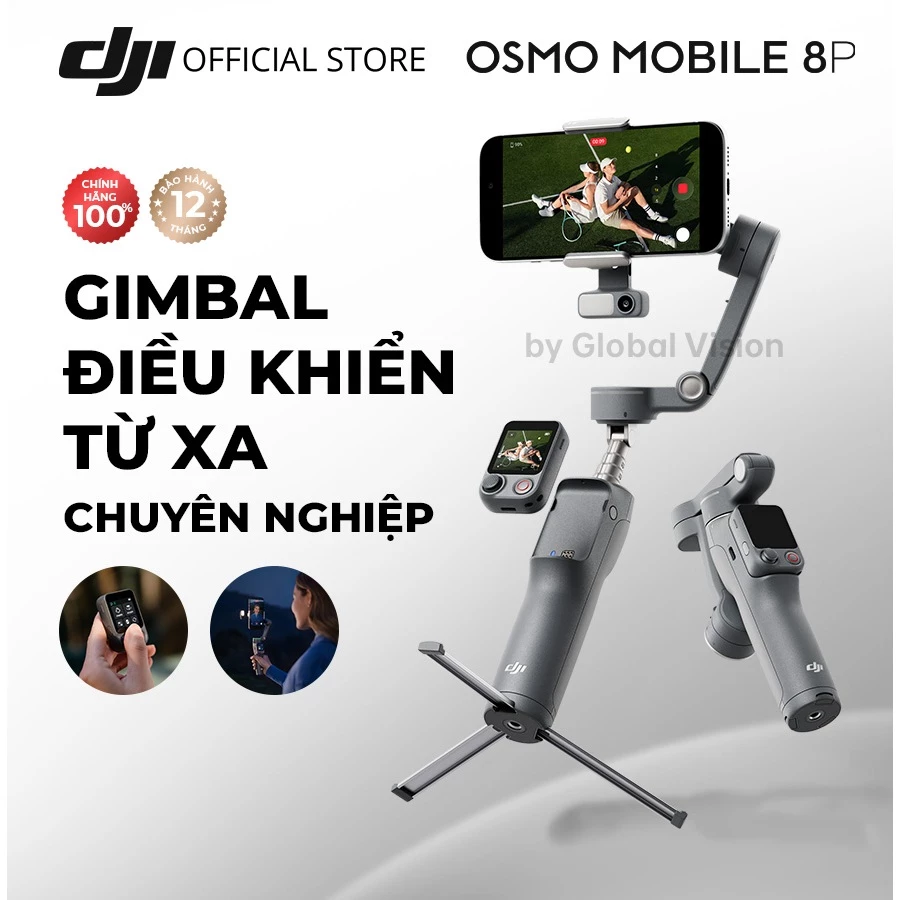 Gimbal chống rung điện thoại DJI Osmo Mobile 8P điều khiển từ xa chuyên nghiệp (DJI OM 8P)