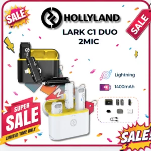 HOLLYLAND LARK C1 - Mic Thu Âm Không Dây 2.4GHz Cổng Lightning Cho Iphone - Hàng Chính Hãng