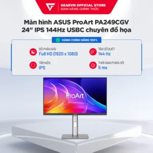 Màn hình ASUS ProArt PA249CGV 24 inch IPS 144Hz USBC PD 96w chuẩn màu chuyên đồ họa BH 36 tháng