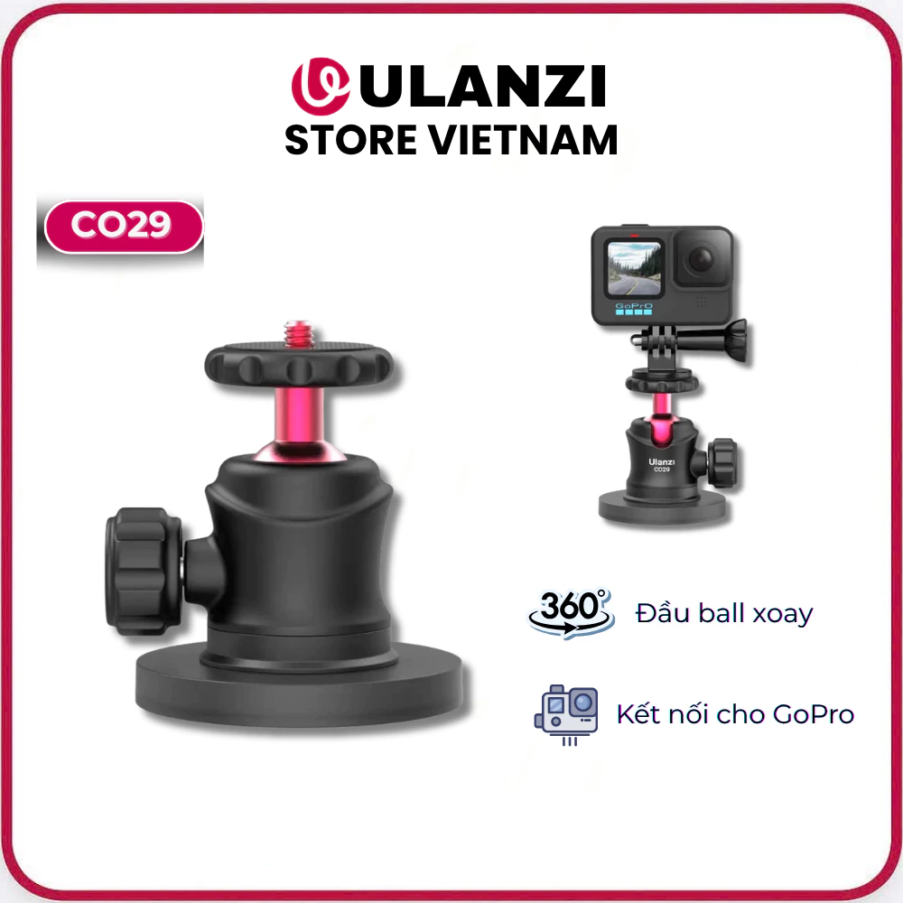 ULANZI CO29 - Đầu ballhead kết nối từ tính dành cho Camera GoPro (C062GBB1)