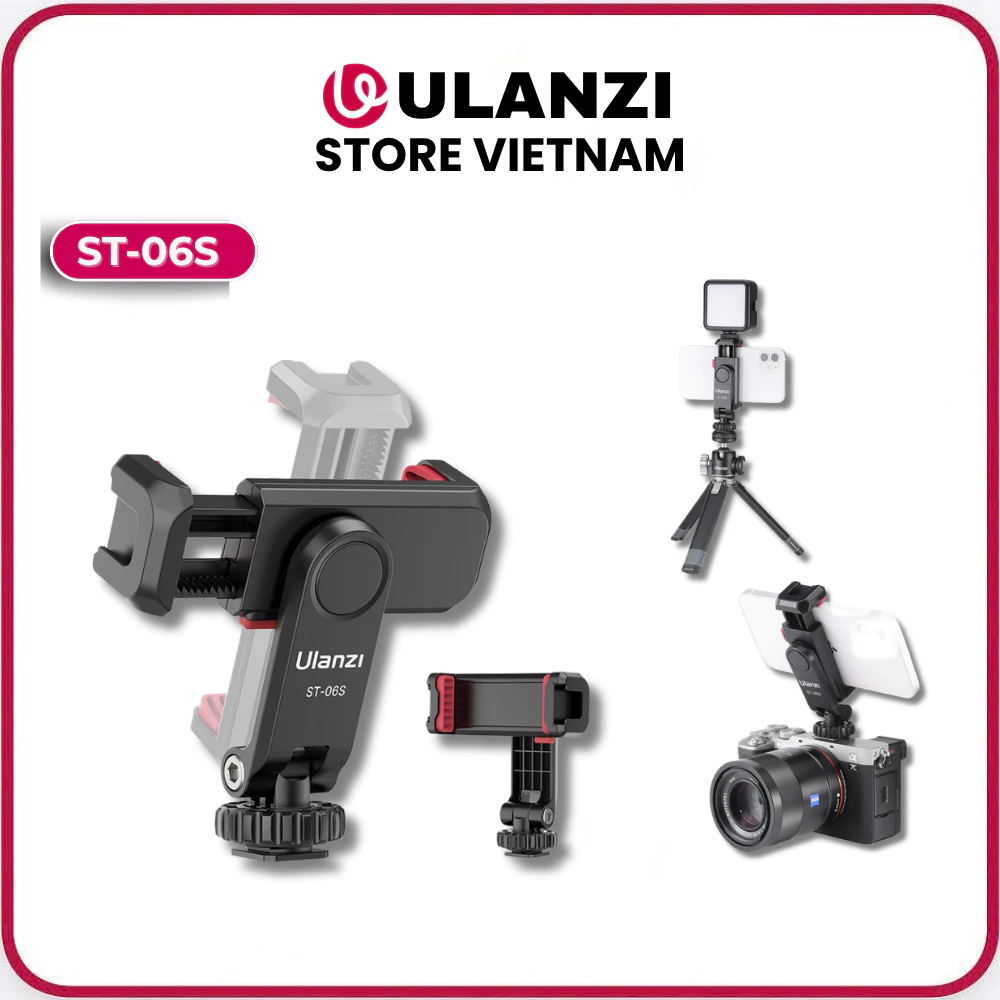 Ulanzi ST-06S - Ngàm Kẹp Điện Thoại Ulanzi Sang Trọng Và Chắc Chắn Dễ Dàng Sử Dụng