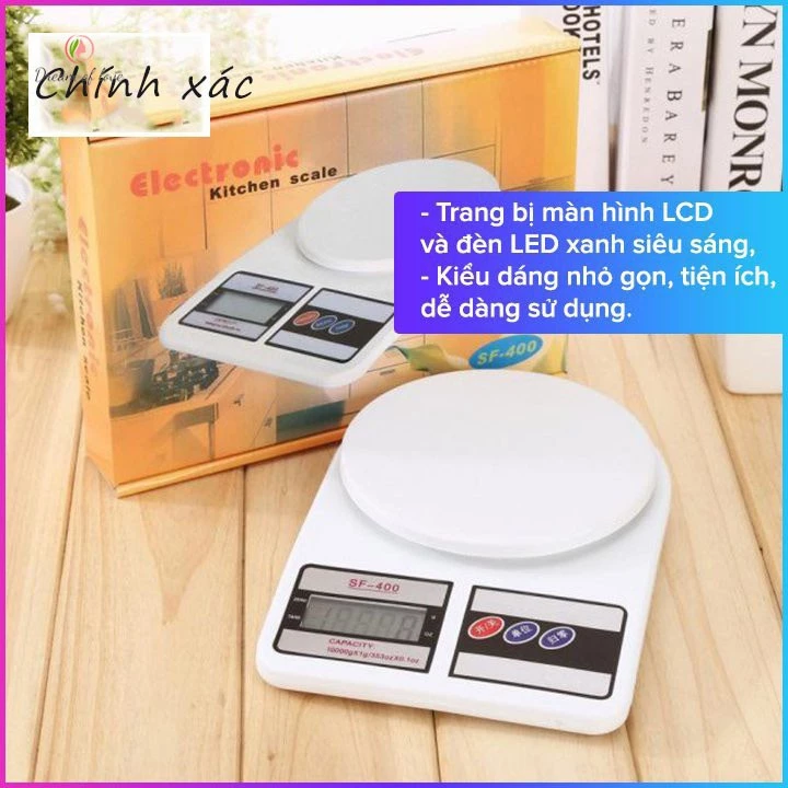 Cân tiểu ly DREAMOFLOVE, Cân nhà bếp cân nguyên liệu với độ chính xác cao, Cân điện tử màn hình LED hiển thị số cân.