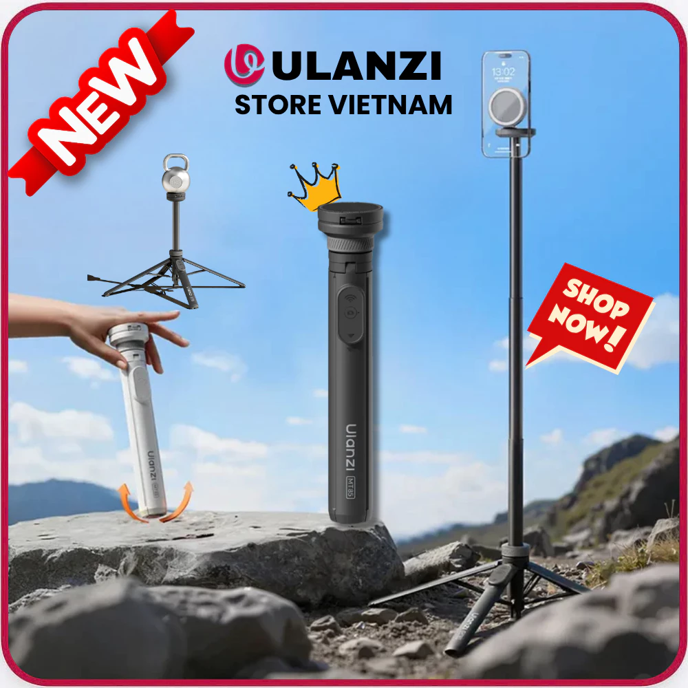 ULANZI MT85 - Chân Tripod MagSafe Cho Điện Thoại, Chân Tự Bung Auto Open, Chiều Cao Kéo Dài 150CM