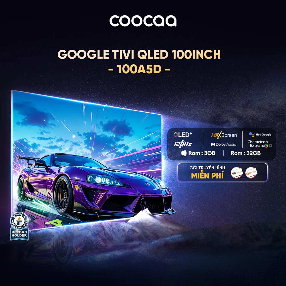 Google Tivi Coocaa Qled+ 100 Inch - 100A5D