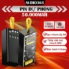 Bộ sạc điện thoại 50.000mAh, sạc nhanh PD,120W, kèm 4 cáp sạc, tích hợp đèn led, BH 6 tháng - AUDIO365