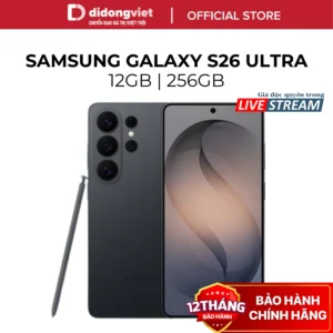 (DDV x Hannah) Điện thoại Samsung Galaxy S26 Ultra 12GB | 256GB - Camera 200MP, Hiệu Năng Mạnh Mẽ - Hàng Chính Hãng