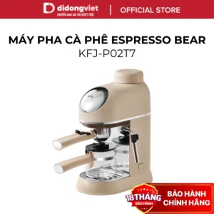 Máy Pha Cà Phê Espresso Bear CFM-025RU (KFJ-P02T7) - 5 Bar, 800W, Tạo Bọt Sữa - Hàng Chính Hãng