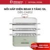 Nồi Hấp Điện 3 Tầng 12L Đa Năng Bear DZG-CA2G2 (EFS-4H27E) - Khây Hấp Bằng Thép - Hàng Chính Hãng