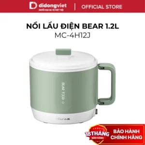 Nồi Điện Đa Năng Mini Bear 1.2L DRG-Z12K1 (MC-4H12J) - 500W, Chống Dính, Đa Năng - Hàng Chính Hãng
