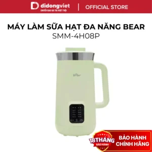 Máy Làm Sữa Hạt Đa Năng Bear SMM-4H08P (DJJ-E08R1) - Dung Tích 1.2L, 8 Chế Độ Nấu - Hàng Chính Hãng