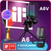 FIFINE A6V - Mic Thu Âm Condenser, Đổi Màu RGB, Cổng USB - Hàng Chính Hãng
