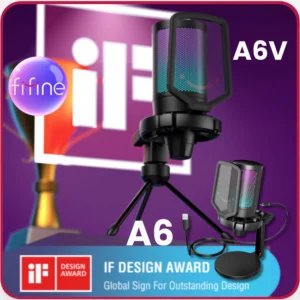FIFINE A6V - Mic Thu Âm Condenser, Đổi Màu RGB, Cổng USB - Hàng Chính Hãng